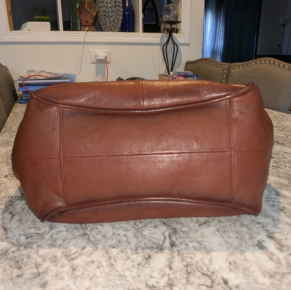 Frye Madison Cognac Leather Shoulder Hobo Bag - Picture 10 of 16